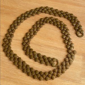 Vintage shell brass belt or necklace